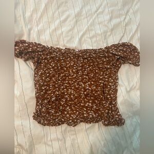 Pink Lily off the shoulder ruched top